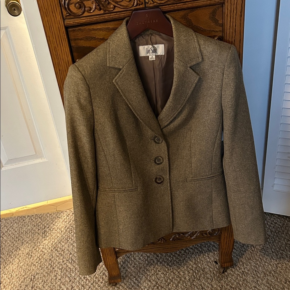 Women’s Le Suit Herringbone Pattern Blazer